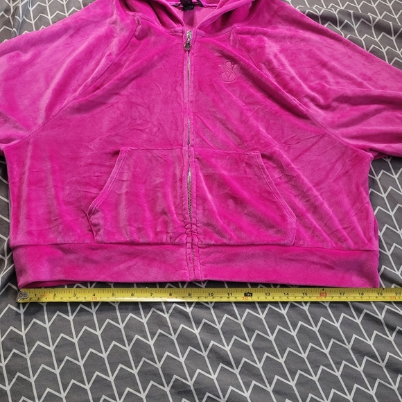 Victoria's Secret "On Point" Velour Full-Zip Hoodie - Picture 9 of 14